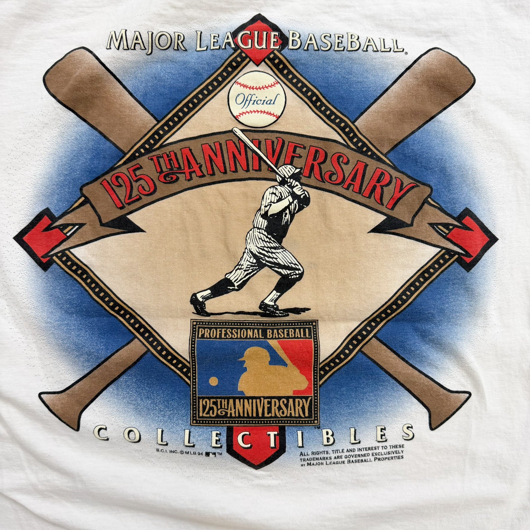 F- Vintage '94 MLB 125th Anniversary Single Stitch Tee