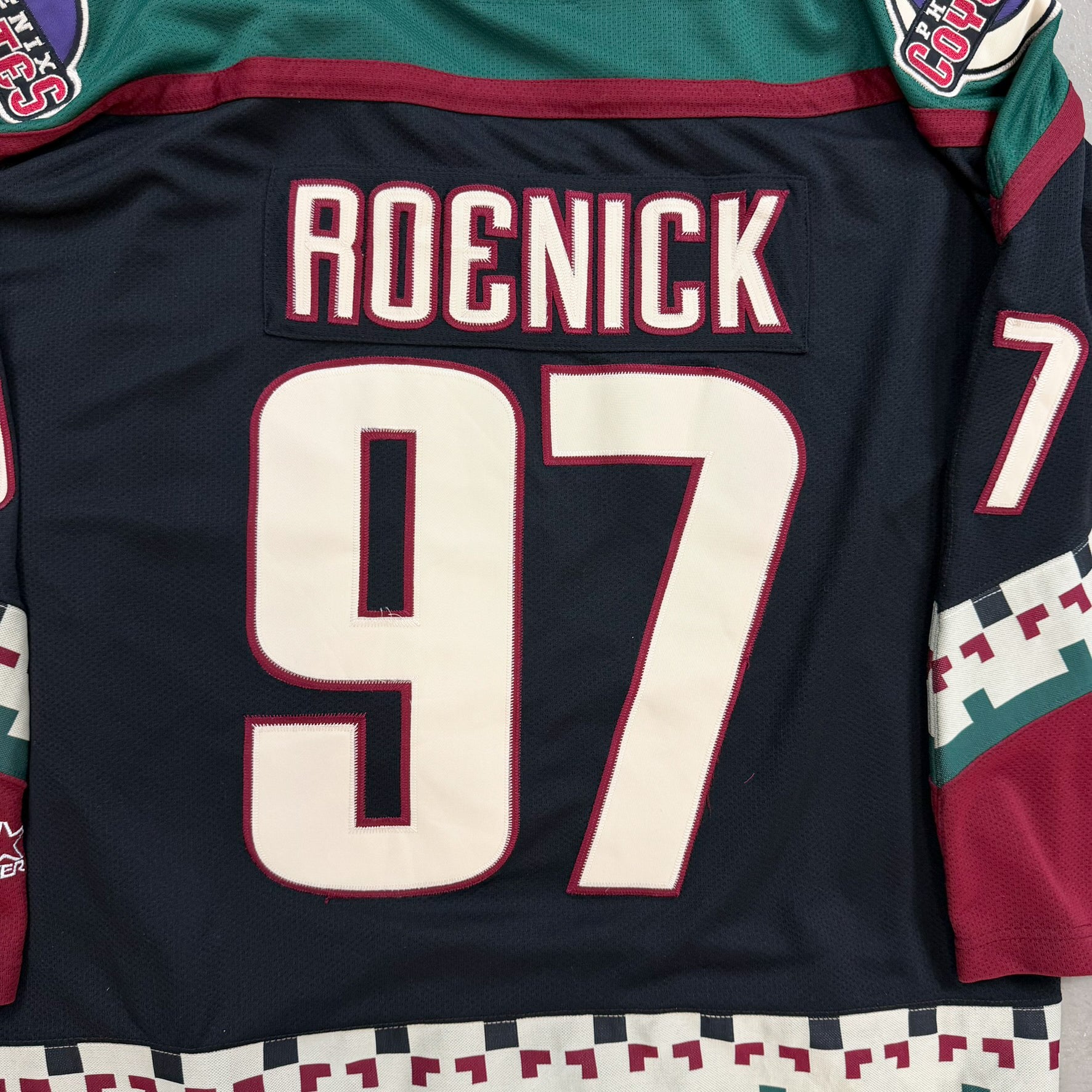 F- Vintage Phoenix Coyote NHL Starter Jeremy Roenick 97 Hockey Jersey