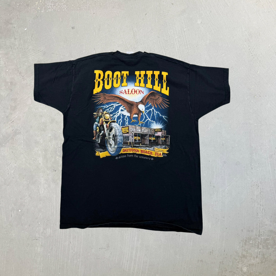 F- Vintage '95 Boothill Saloon Daytona Beach Graphic Pocket Tee