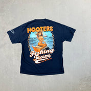 F- Vintage Hooters Fishing Team Mermaid Graphic Tee