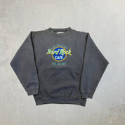 F- Vintage Hard Rock Cafe San Antonio Embroidered Logo Made In USA Crewneck
