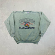 F- Vintage Columbus Blue Jackets NHL Graphic & Text Crewneck