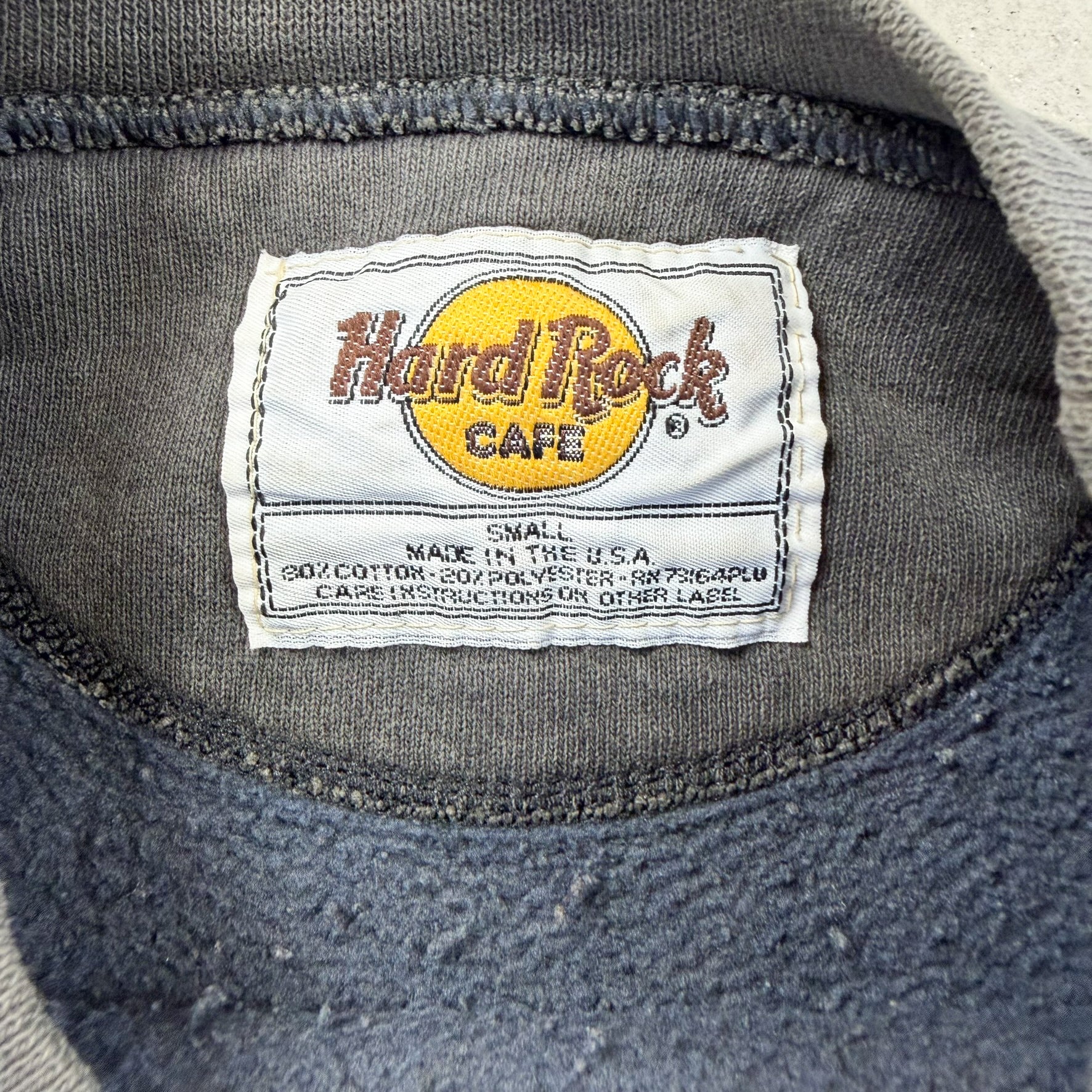 F- Vintage Hard Rock Cafe San Antonio Embroidered Logo Made In USA Crewneck