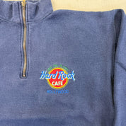 F- Vintage Hard Rock Cafe Hollywood Quarter Zip Crewneck