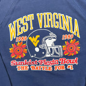 F- Vintage '89 West Virginia Sunkist Fiesta Bowl Football Crewneck