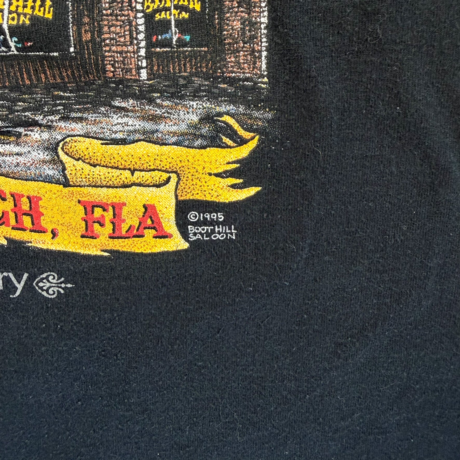 F- Vintage '95 Boothill Saloon Daytona Beach Graphic Pocket Tee