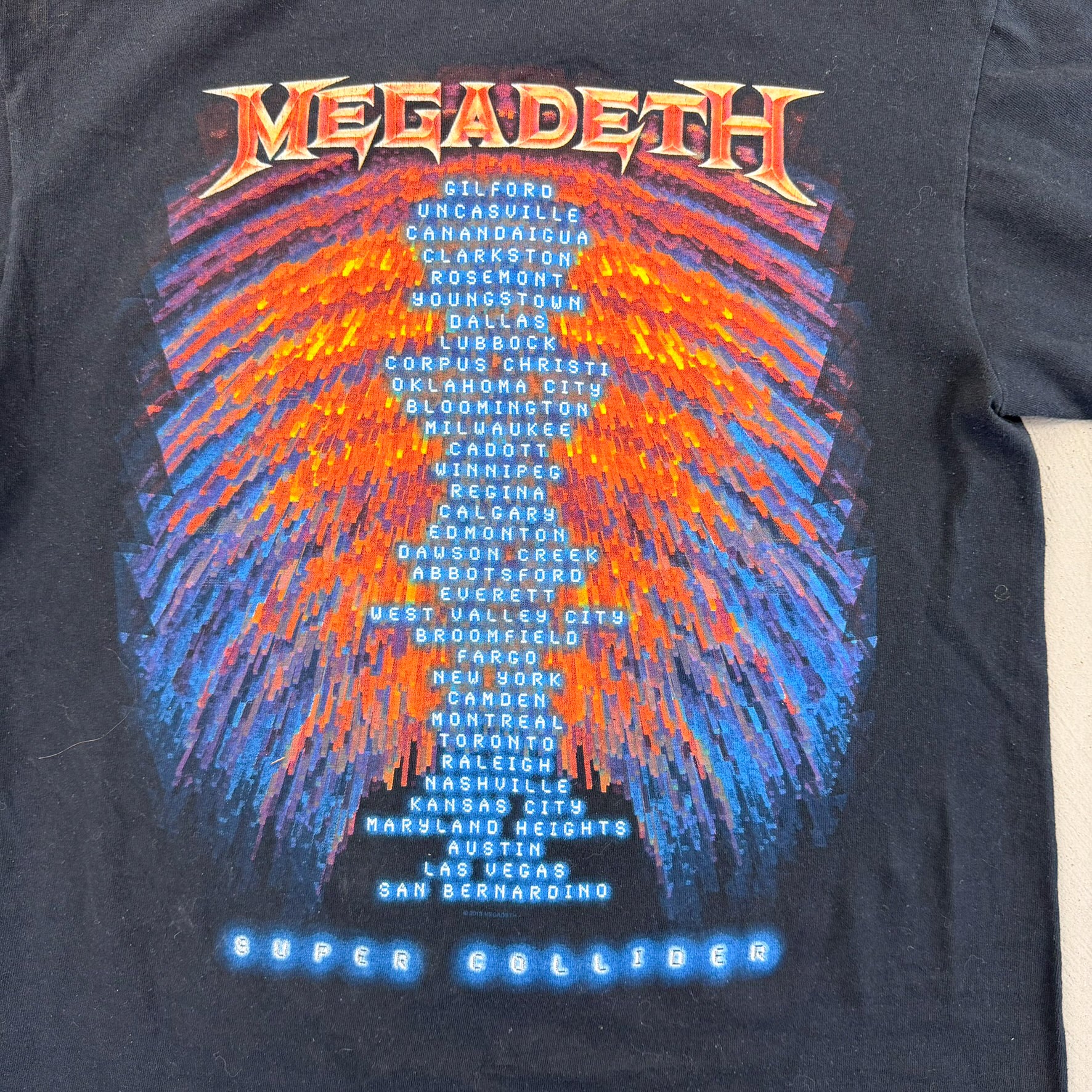 F- '13 Megadeth Super Collider Tour Picture Tee
