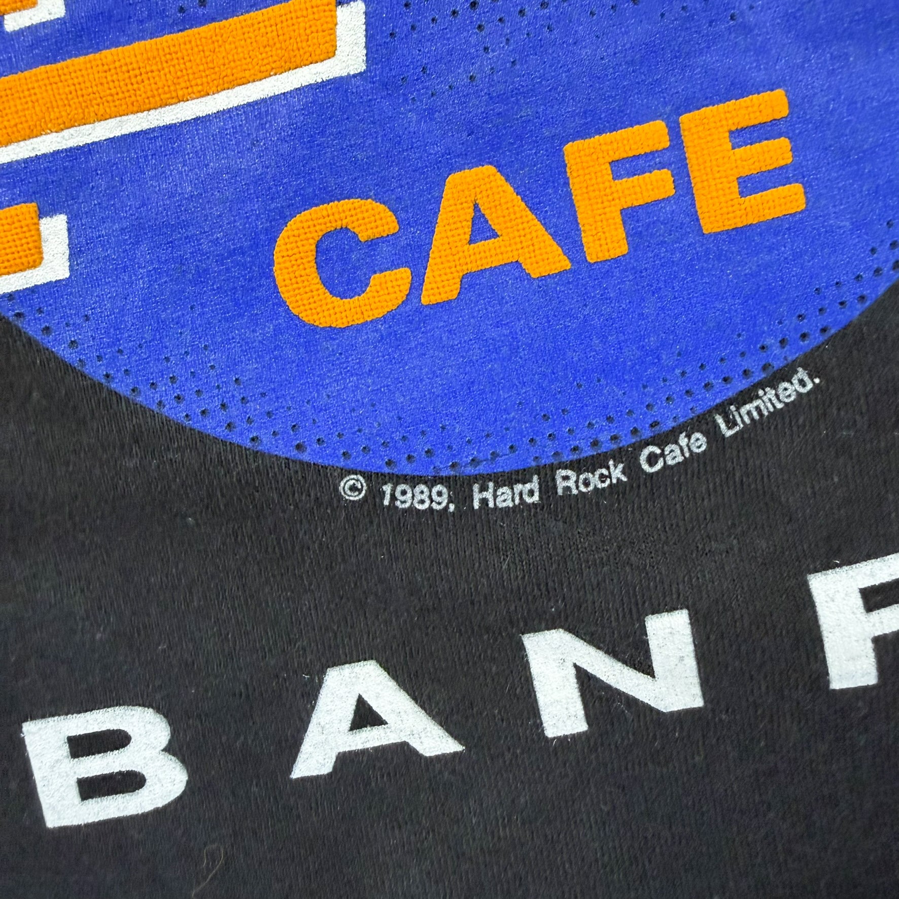 F- Vintage '89 Hard Rock Cafe Banff Alberta Made In USA Graphic Tee