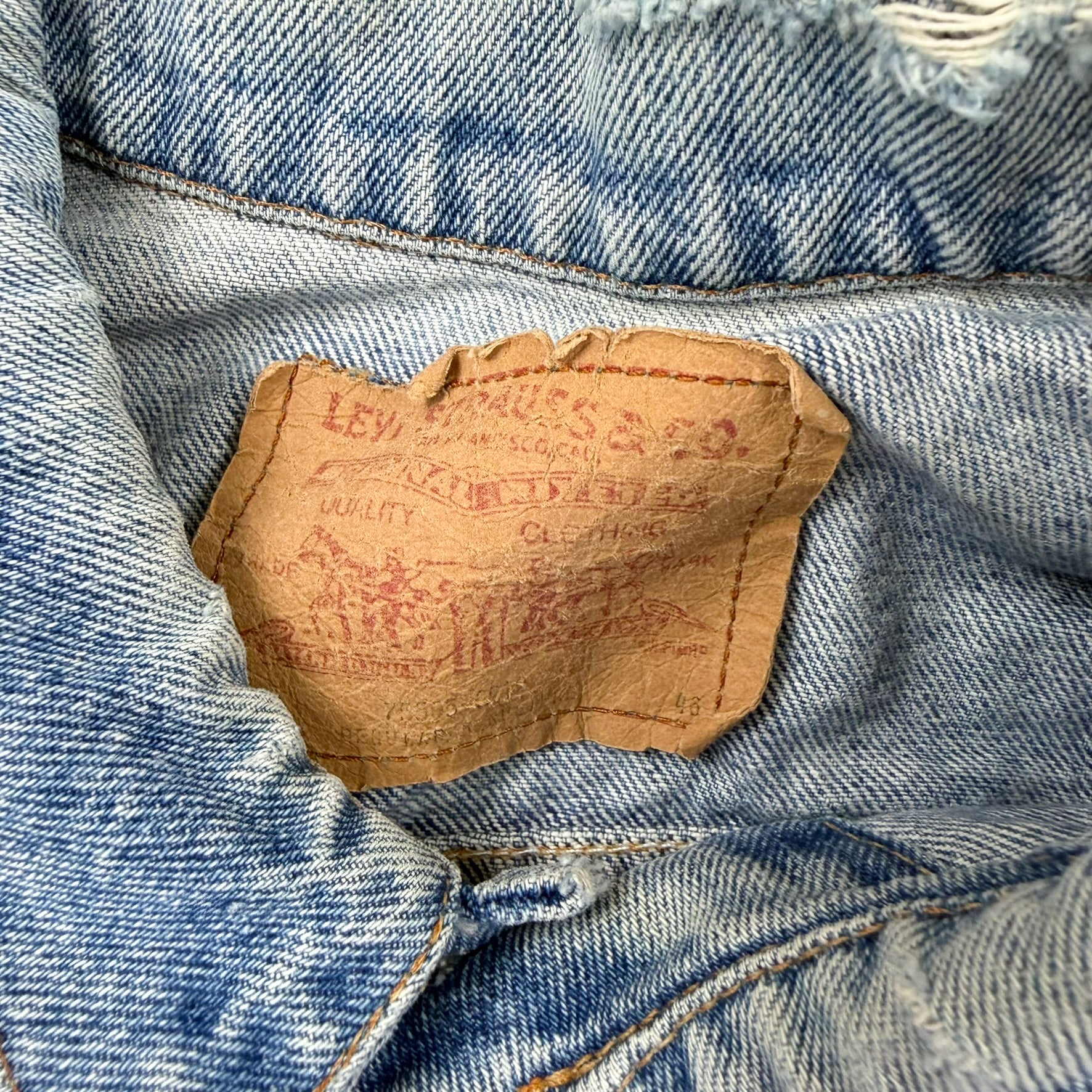 F- Vintage Levi's Strauss Orange Tab Denim Jacket