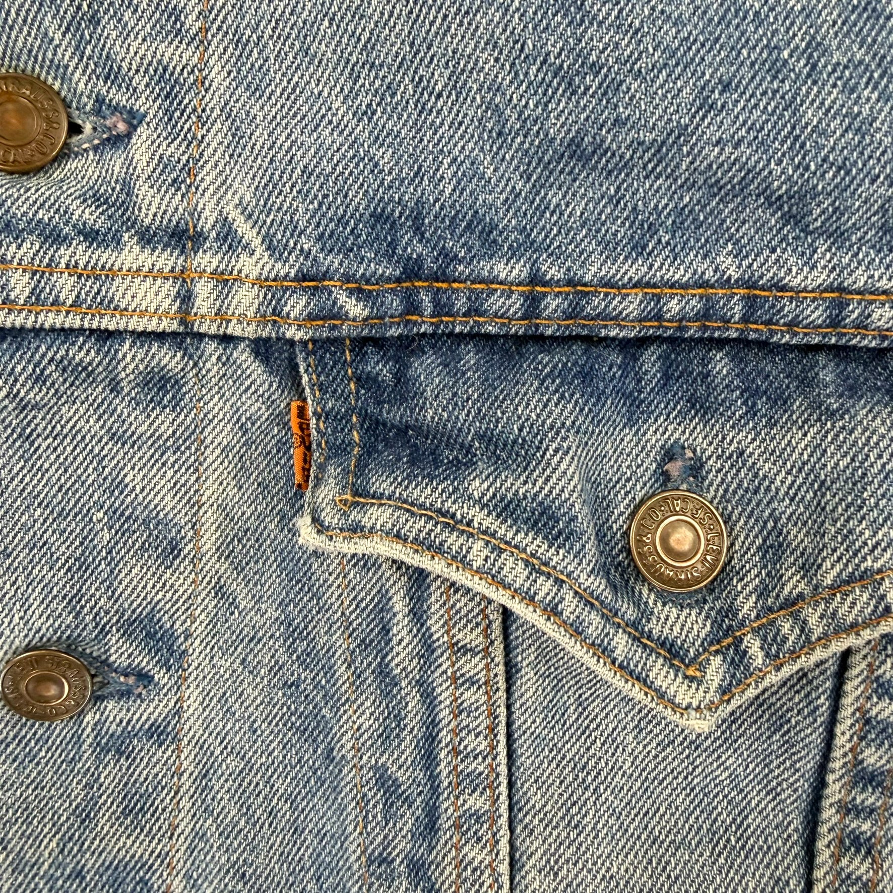 F- Vintage Levi's Strauss Orange Tab Denim Jacket