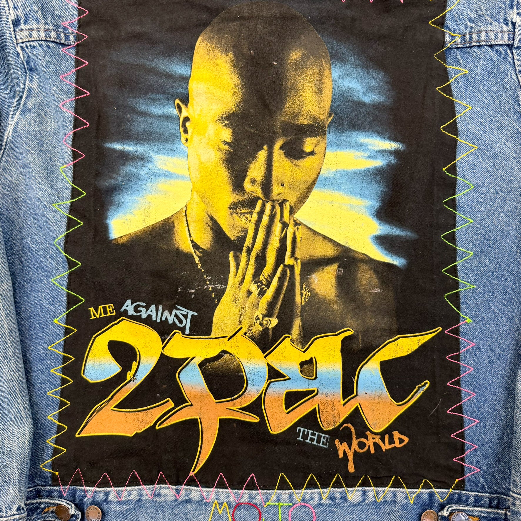 F- HOM Rustler Tupac Reworked Denim Jacket