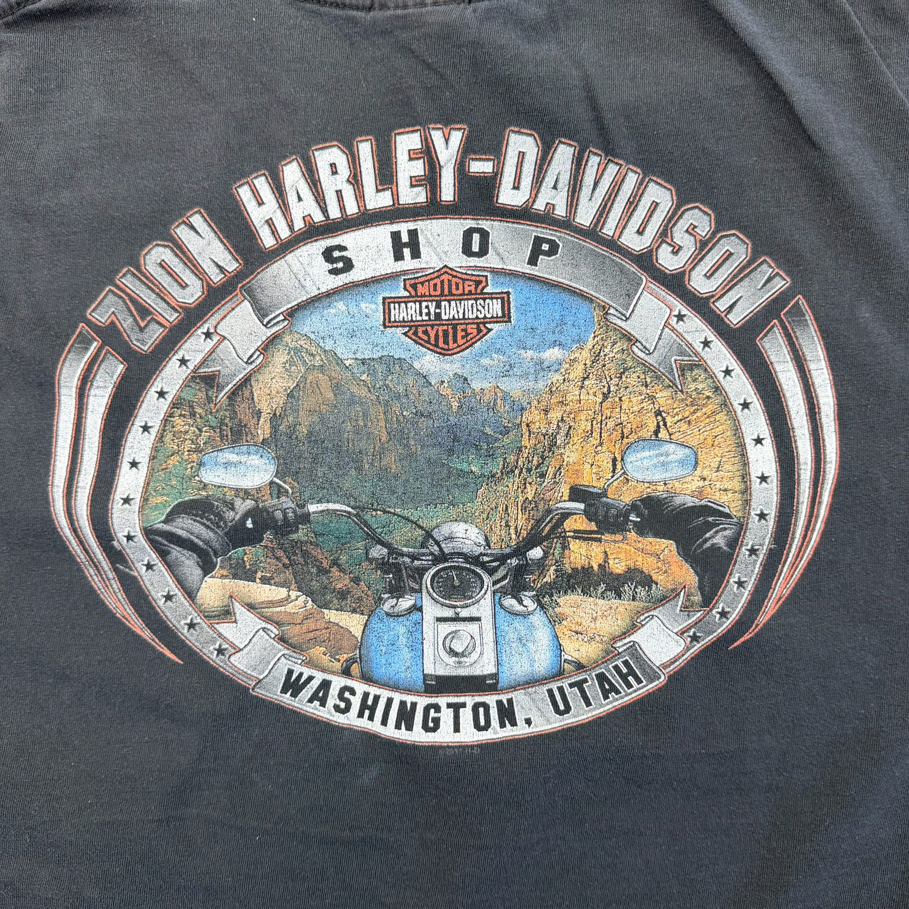 F- Vintage Harley Davidson Washington Utah Graphic Tee
