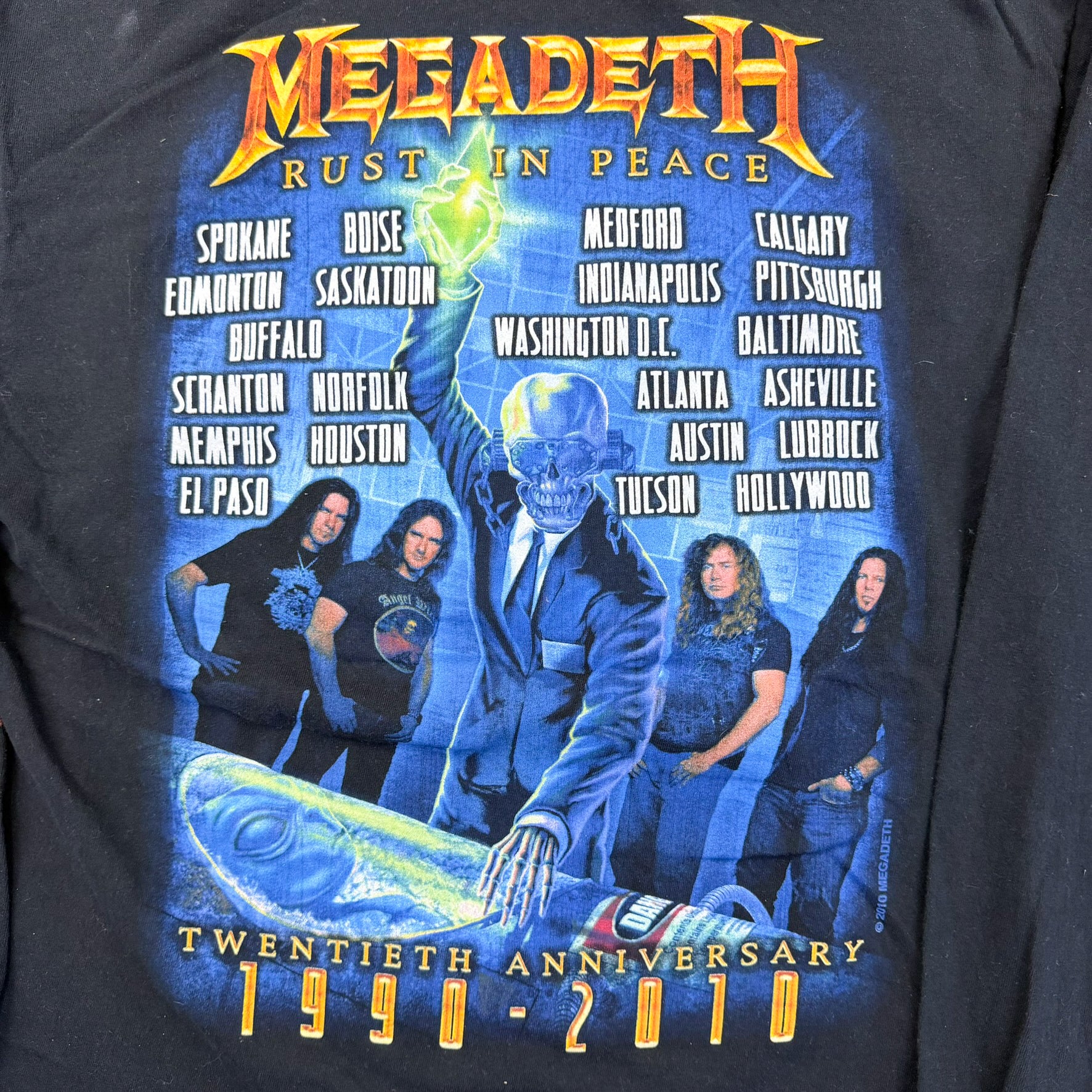 F- '10 Megadeth Rust In Peace 20th Anniversary Long Sleeve Tee