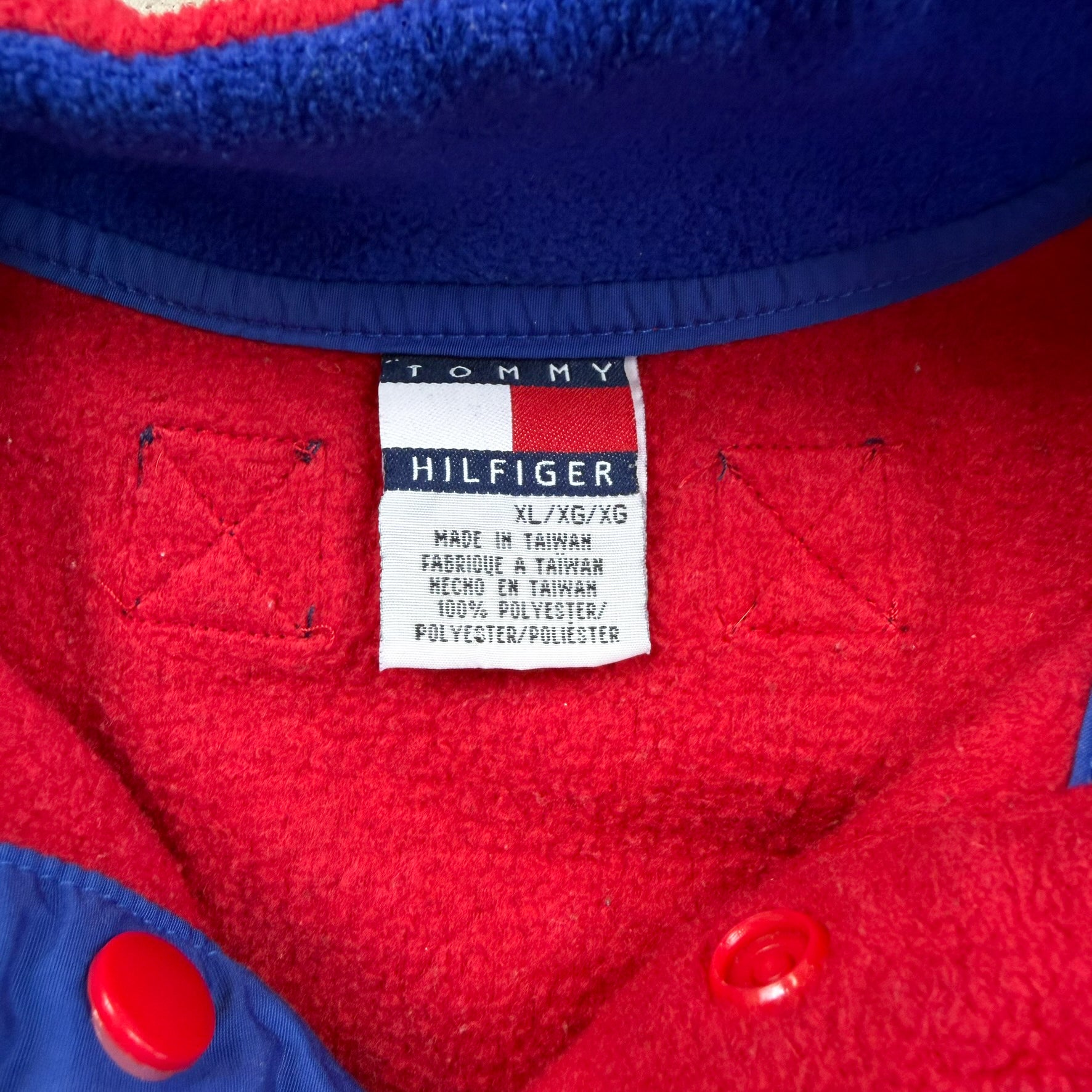 F- Vintage Tommy Hilfiger Quarter Button Polar Fleece