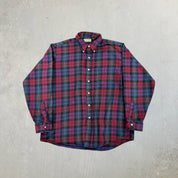 F- Vintage LL Bean Plaid Button Down Shirt