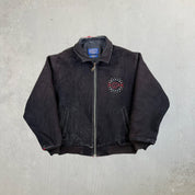 F- Vintage Pendleton Western Wear Polar Bear Embroidered Wool Bomber Jacket