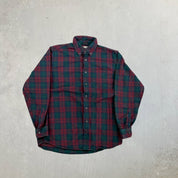 F- Vintage LL Bean Plaid Button Down Flannel Shirt