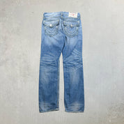 F- Vintage True Religion Straight Leg Made In USA Jeans