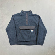 F- Carhartt Button Snap & Pocket Pullover Polar Fleece
