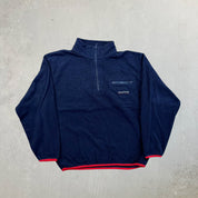 F- Vintage Nautica Quarter Zip & Pocket Pullover Polar Fleece