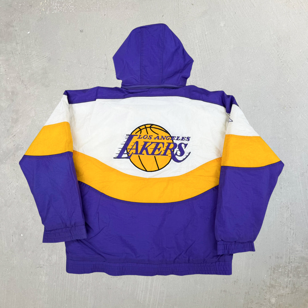 F- Vintage Los Angeles Lakers NBA Apex One Zip Up Winter Jacket