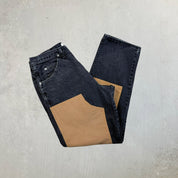 F- HOM Twill Double Knees Wrangler Reworked Custom Jeans