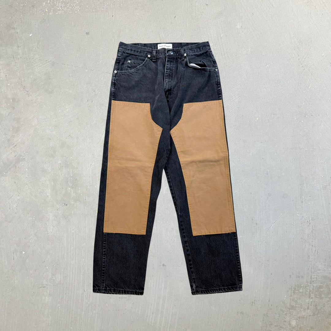 F- HOM Twill Double Knees Wrangler Reworked Custom Jeans