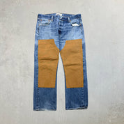 F- HOM Levi's 501 Twill Double Knees Reworked Custom Jeans