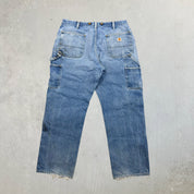 F- Carhartt Denim Double Knee Workwear Jeans