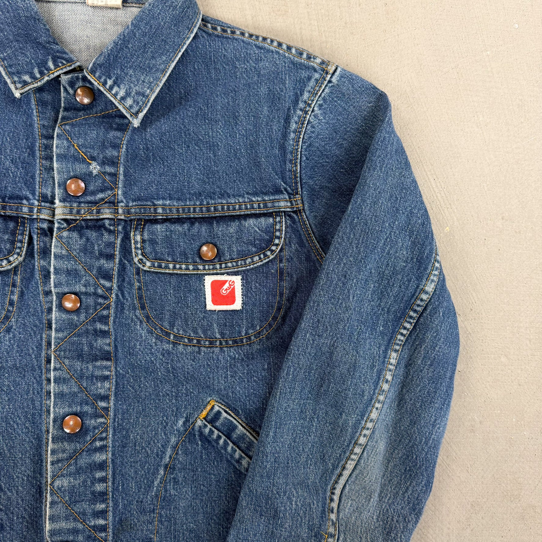 F- Vintage GWG Made In Canada Snap Button Denim Jacket