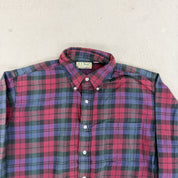 F- Vintage LL Bean Plaid Button Down Shirt