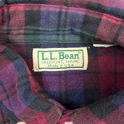 F- Vintage LL Bean Plaid Button Down Shirt