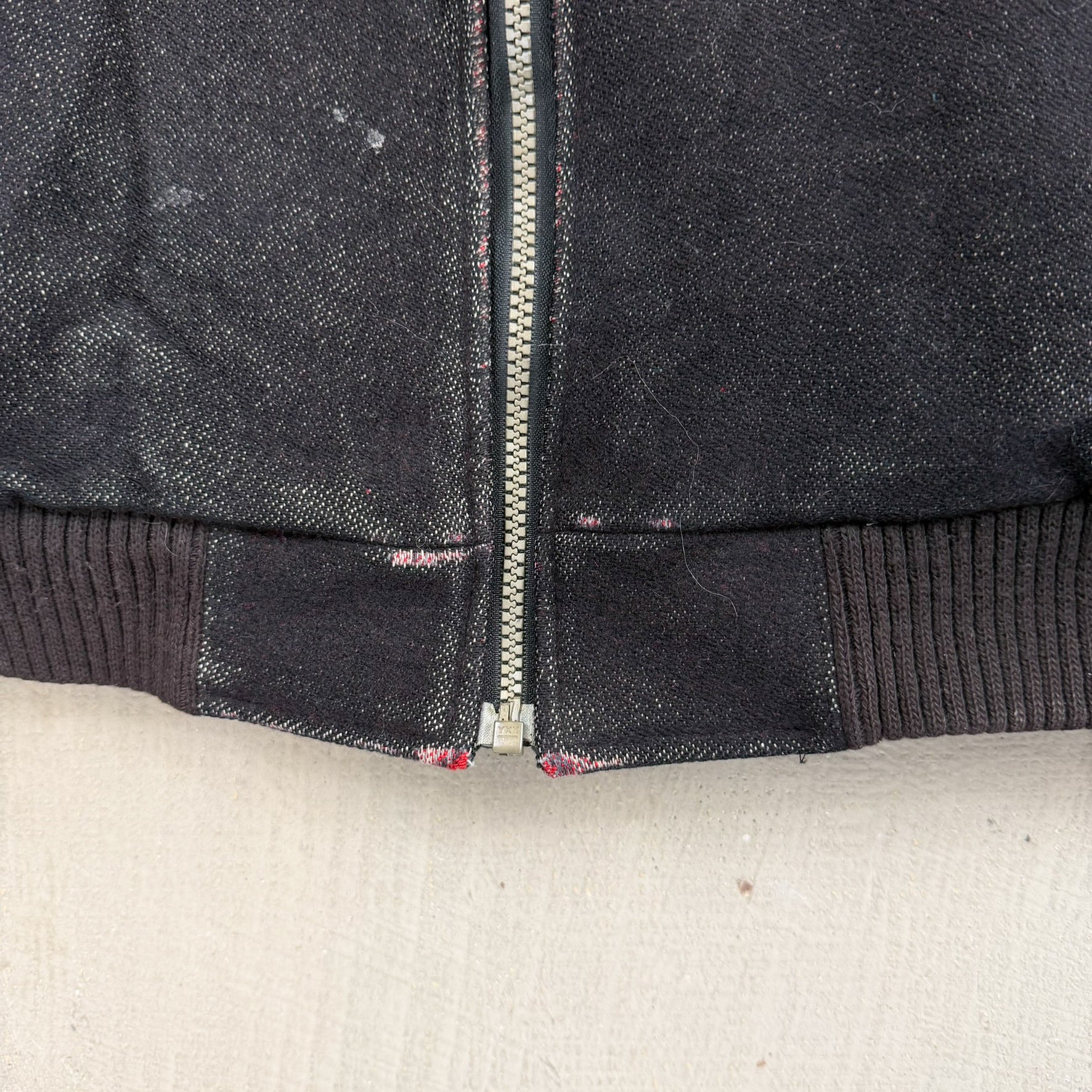 F- Vintage Pendleton Western Wear Polar Bear Embroidered Wool Bomber Jacket