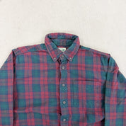 F- Vintage LL Bean Plaid Button Down Flannel Shirt