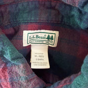 F- Vintage LL Bean Plaid Button Down Flannel Shirt