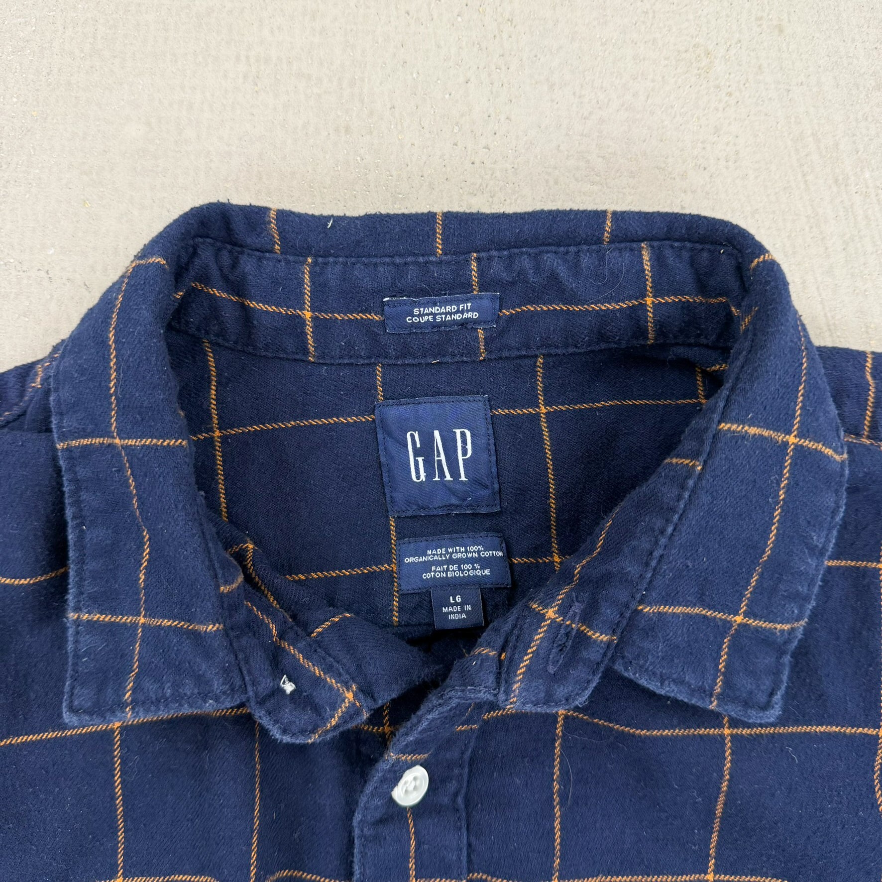 F- Vintage Gap Plaid Button Down Flannel Shirt