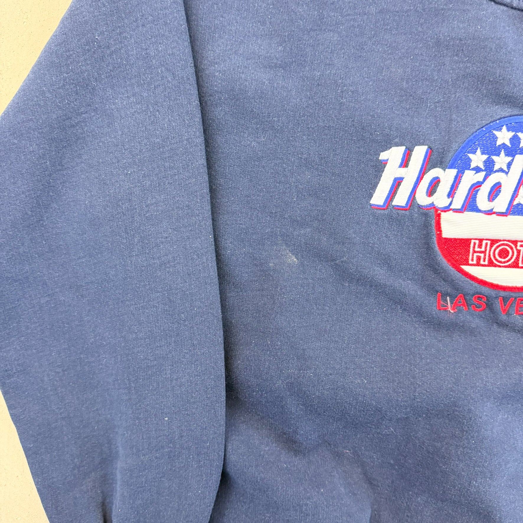 F- Vintage Hard Rock Cafe Hotel Las Vegas Embroidered Crewneck