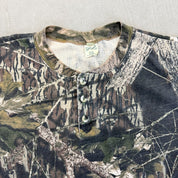 F- Vintage Trail Crest Real Tree Camo Henley Long Sleeve Tee