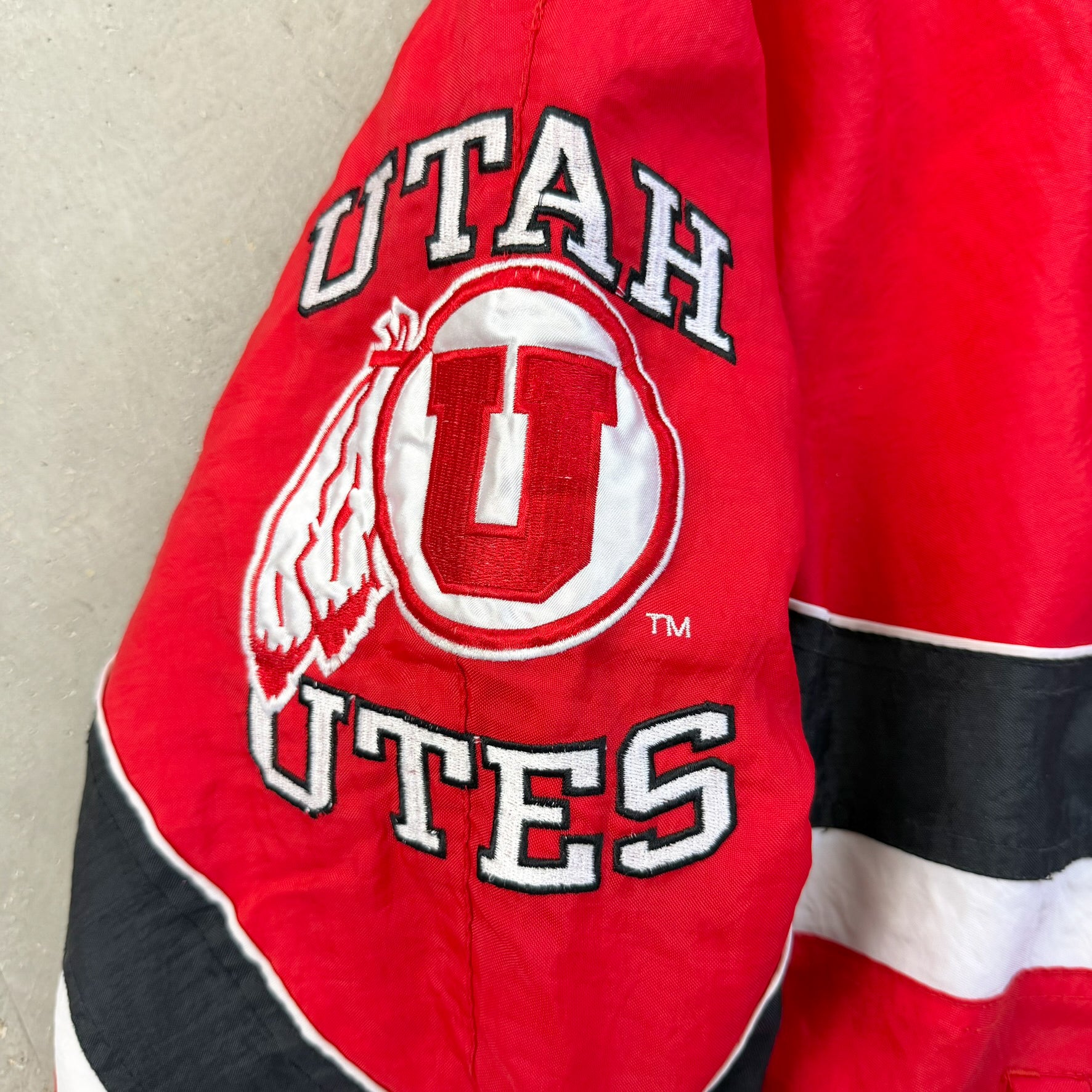 F- Vintage University Of Utah Utes Starter Zip Up Winter Jacket