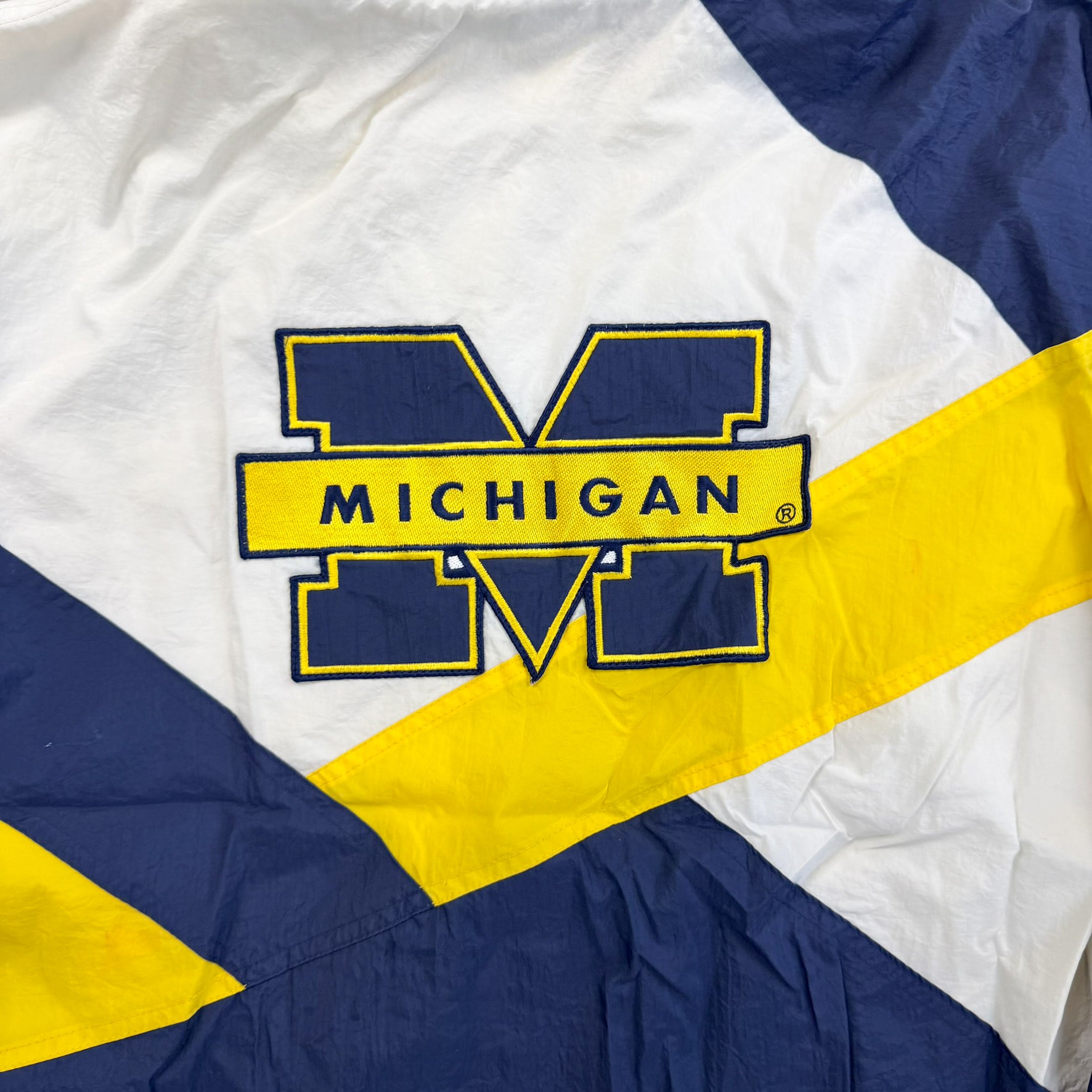 F- Vintage Michigan Wolverines Apex One Zip Up Windbreaker