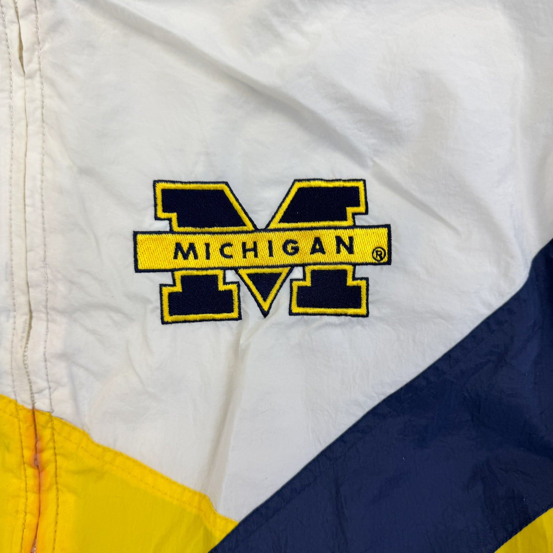 F- Vintage Michigan Wolverines Apex One Zip Up Windbreaker
