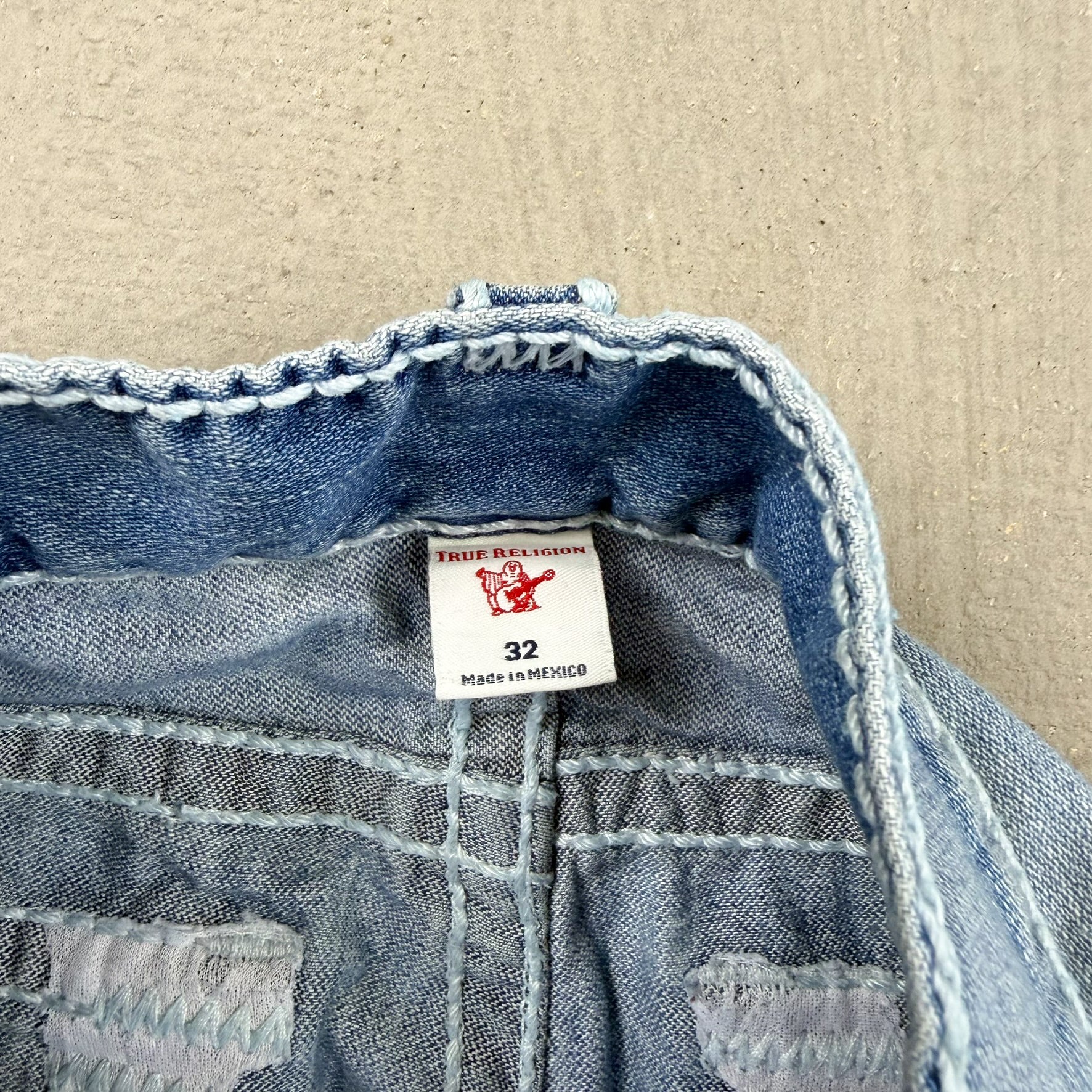 F- Vintage True Religion Ricky Relaxed Straight Leg Jeans