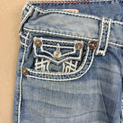 F- Vintage True Religion Ricky Relaxed Straight Leg Jeans