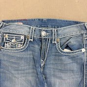 F- Vintage True Religion Straight Leg Made In USA Jeans