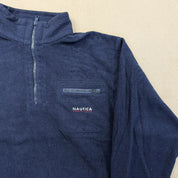 F- Vintage Nautica Quarter Zip & Pocket Pullover Polar Fleece
