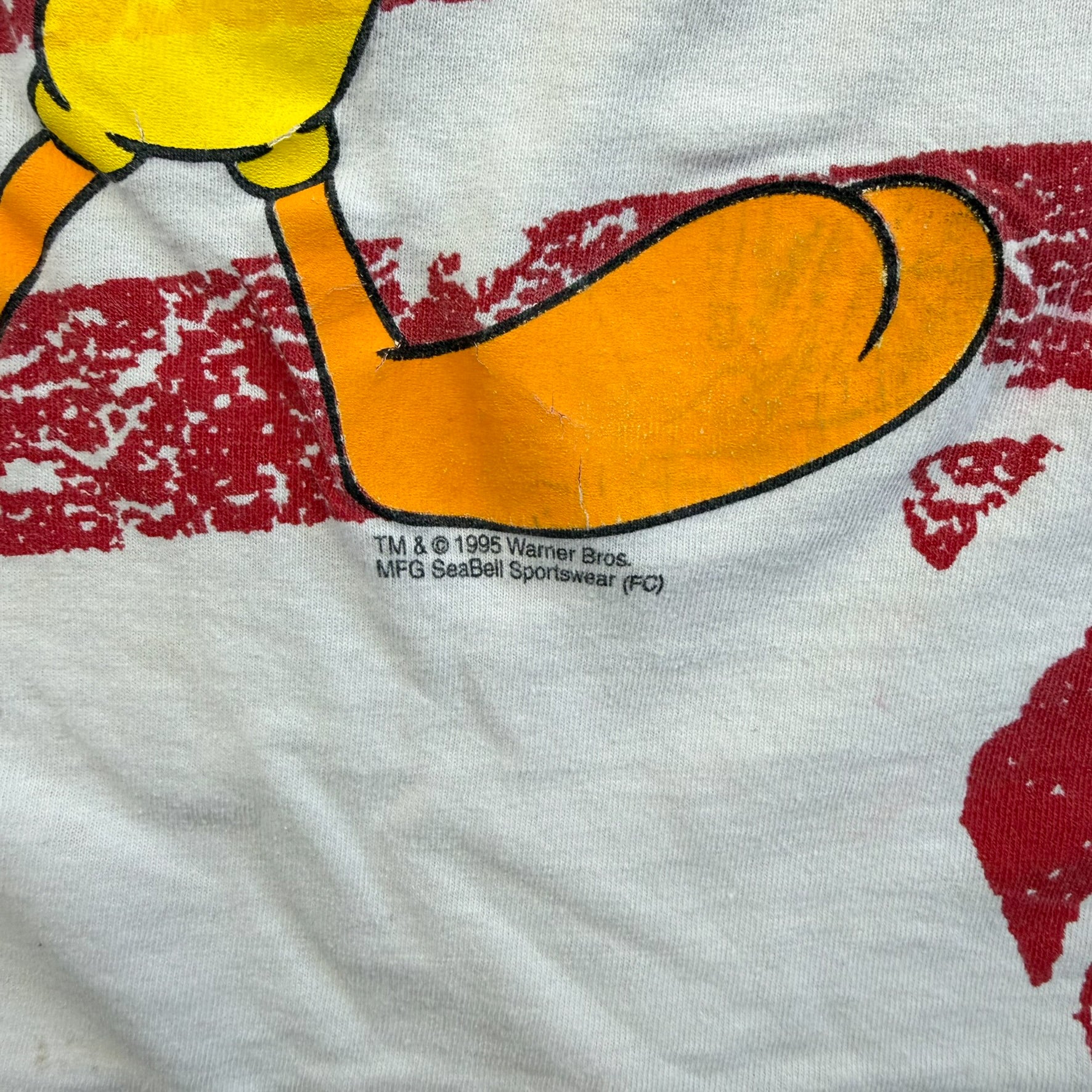F- Vintage '95 Tweedy Bird Say Hey USA Graphic Single Stitch Tee