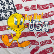 F- Vintage '95 Tweedy Bird Say Hey USA Graphic Single Stitch Tee