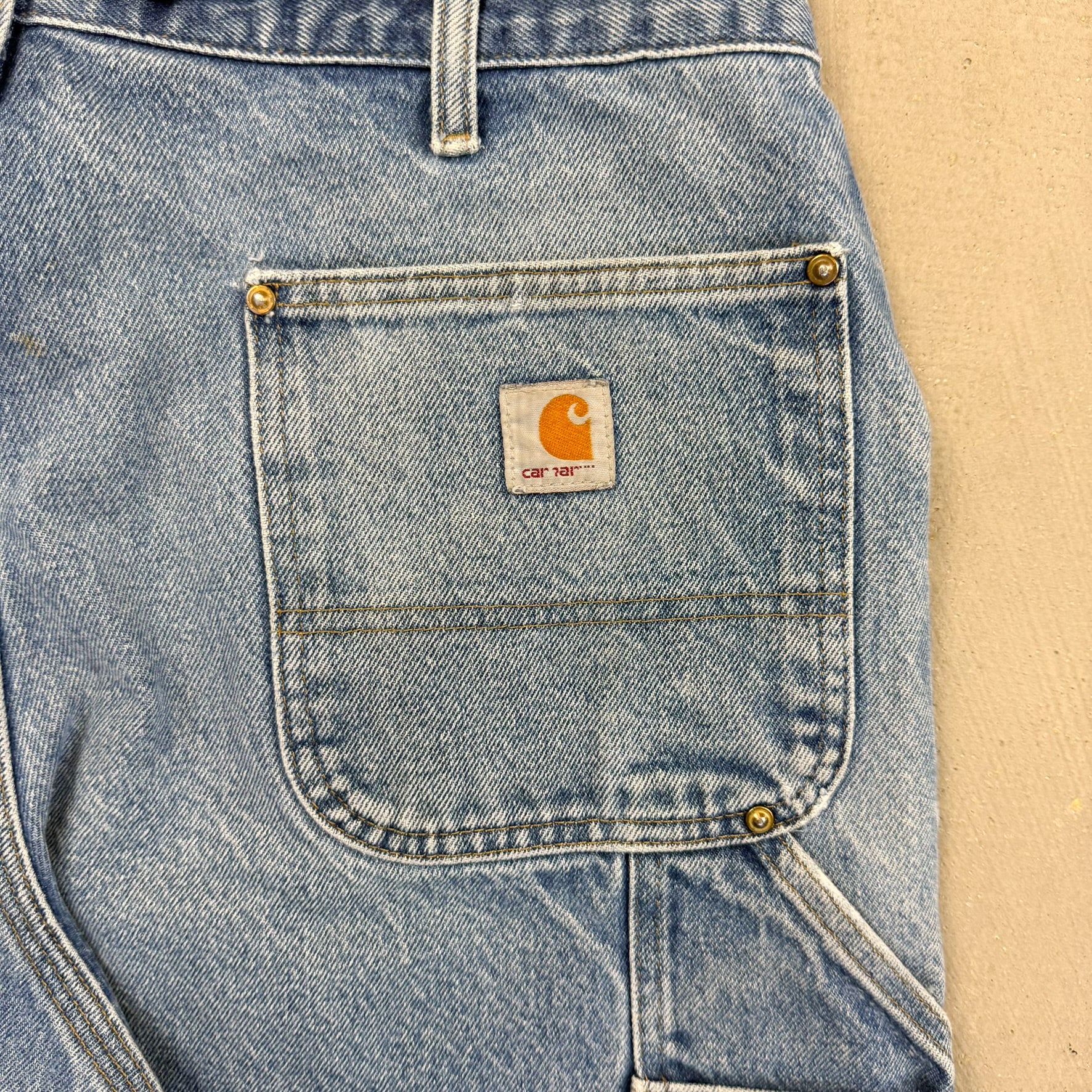 F- Carhartt Denim Double Knee Workwear Jeans