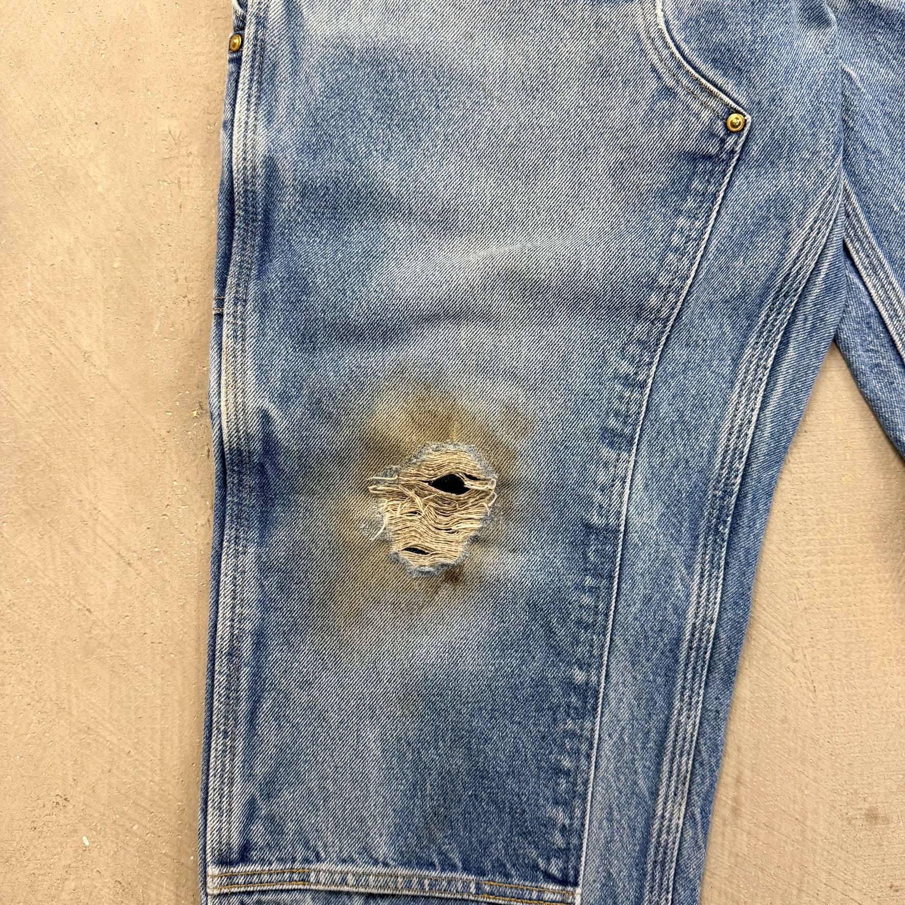 F- Carhartt Denim Double Knee Workwear Jeans