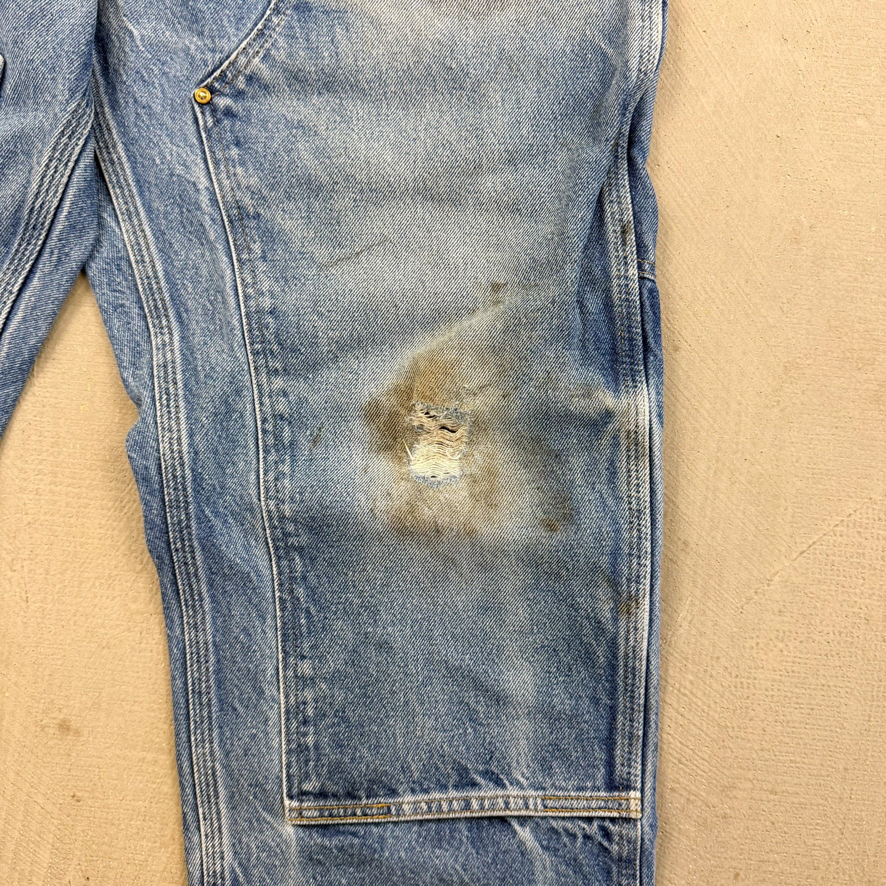 F- Carhartt Denim Double Knee Workwear Jeans